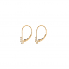 0.05 Carat White Diamond Hoop Earrings in 14K Yellow Gold (ERFND0019)