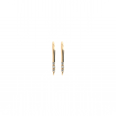 0.05 Carat White Diamond Hoop Earrings in 14K Yellow Gold (ERFND0019)
