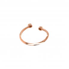0.06 Carat Bezel Set Stackable Diamond Ring Band in 14K Rose Gold