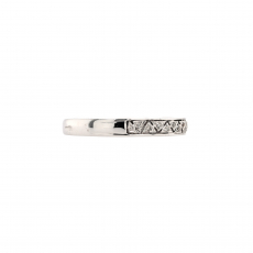 0.06 Carat White Diamond Stackable Ring Band in 14K White Gold
