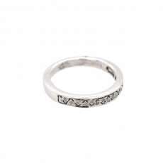 0.06 Carat White Diamond Stackable Ring Band in 14K White Gold