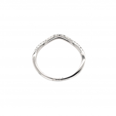 0.12 Carat White Diamond Stackable Ring in 14K White Gold