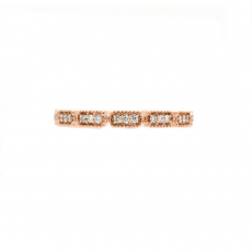0.13 Carat Diamond Stackable Ring Band In 14K Rose Gold