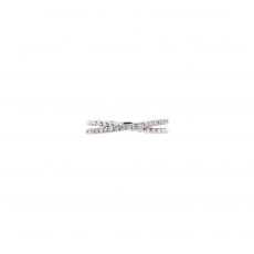 0.14 Carat White Diamond Ring Band in 14K White Gold