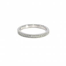 0.14 Carat White Diamond Stackable Ring Band in 14K White Gold