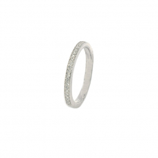 0.14 Carat White Diamond Stackable Ring Band in 14K White Gold