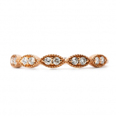 0.15 Carat White Diamond Ring Band in 14K Rose Gold (RG3006)