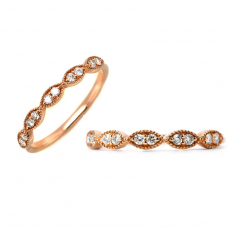 0.15 Carat White Diamond Ring Band in 14K Rose Gold (RG3006)