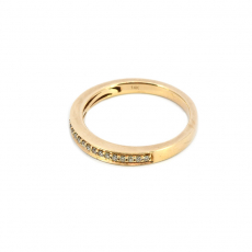 0.15 Carat White Diamond Ring Band in 14K Yellow Gold