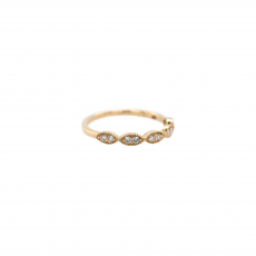 0.15 Carat White Diamond Ring Band in 14K Yellow Gold (RG3006)