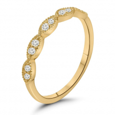 0.15 Carat White Diamond Ring Band in 14K Yellow Gold (RG3006)