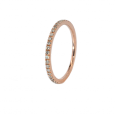 0.16 Carat White Diamond Ring Band in 14K Rose Gold