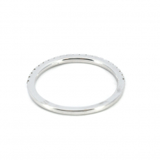 0.16 Carat White Diamond Ring Band in 14K White Gold