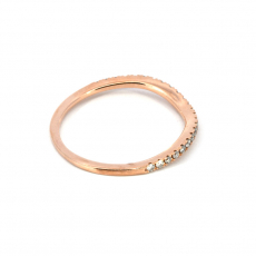 0.17 Carat White Diamond Ring Band in 14K Rose Gold