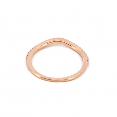 0.17 Carat White Diamond Ring Band in 14K Rose Gold