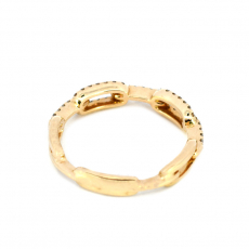 0.18 Carat Diamond Ring  Band In 14k Yellow Gold