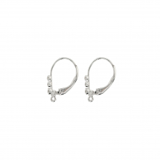 0.195 Carat White Diamond Hoop Earrings in 14K White Gold (ER0450)