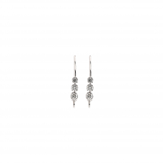 0.195 Carat White Diamond Hoop Earrings in 14K White Gold (ER0450)