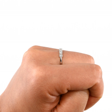 0.205 Carat Diamond Stackable Wedding Ring Band In 14k White Gold(RG4912)