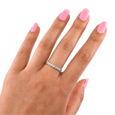 0.205 Carat Diamond Stackable Wedding Ring Band In 14k White Gold(RG4912)
