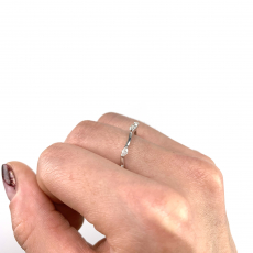 0.24 Carat Diamond Stackable Ring Band In 14K White Gold
