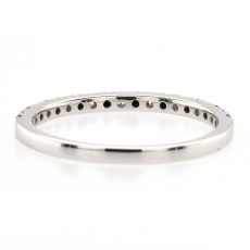 0.27 Carat Black Diamond and 0.18 Carat White Diamond Half Eternity Stackable Ring Band In 14K White Gold