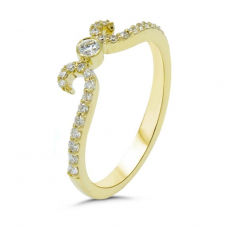 0.278 Carat White Diamond Ring Band in 14K Yellow Gold