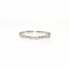 0.37 Carat Diamond Stackable Dotted Ring Band In 14k White Gold