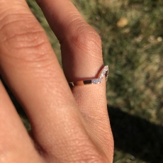 0.39 Carat Diamond Ring In 14k Rose Gold