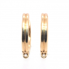 0.44 Carat Diamond Huggie Earring In 14k yellow Gold