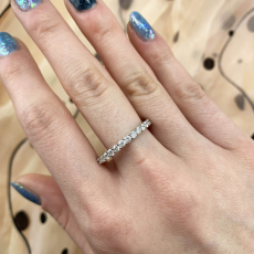 0.94 Carat Diamond Stackable Ring Band in 14K White Gold