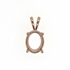 14x10mm Oval Pendant Finding in 14K Gold