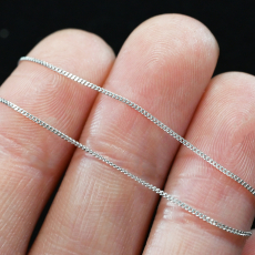 16IN Curb Chain in 14K White Gold