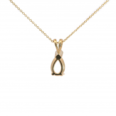 5x3mm Pear Shape Pendant Finding in 14K Gold(Chain Not Included)