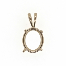8x6mm Oval Pendant Finding in 14K Gold