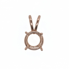 9mm Round Pendant Finding in 14K Gold
