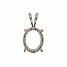 9x7mm Oval Pendant Finding in 14K Gold