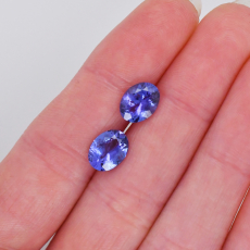 AAA Tanzanite Oval 9x7mm Matching Pair Approximately 3.65 Carat*