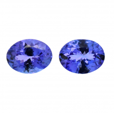 AAA Tanzanite Oval 9x7mm Matching Pair Approximately 3.65 Carat*
