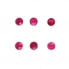 African  Ruby Round 2.1mm Approximately 0.25 Carat