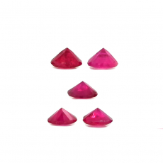 African  Ruby Round 2.4mm Approximately 0.25 Carat