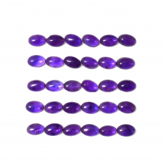 Amethyst Cab Oval 6X4mm Approximately 15 Carat.