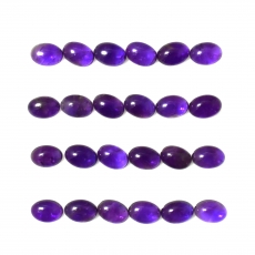 Amethyst Cab Oval 7X5mm Approximately 18 Carat.