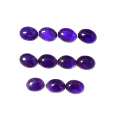Amethyst Cab Oval 9X7mm Approximately 20 Carat.