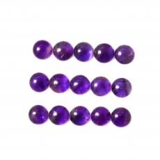 Amethyst Cab Round 7mm Approximately 17 Carat.