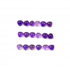 Amethyst Cabs Heart Shape 4mm Approximately 5.00 Carat