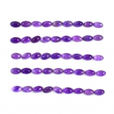 Amethyst Cabs Oval Shape 5x3mm Approximately 12.0 Carat