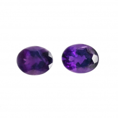Amethyst Oval 10x8mm Matching Pair Approximately 4.78 Carat