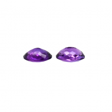 Amethyst Oval 11x9mm Matching Pair Approximately 6 Carat