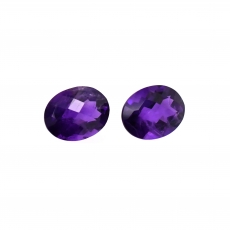 Amethyst Oval 9x7mm Matching Pair Approximately 3.30 Carat